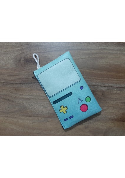 Retro Tetris Desenli Tasarım Bez Kalemlik-Cüzdan