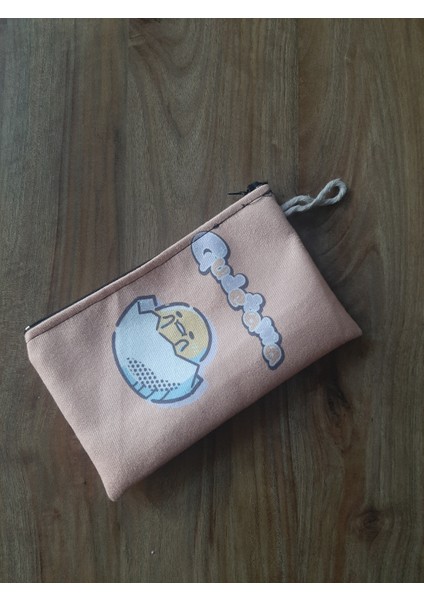 Sanrio Karakterleri Gudetama Desenli Tasarım Kalaemlik - Cüzdan