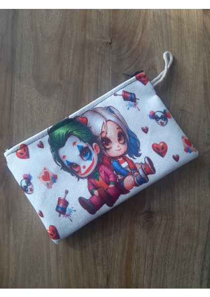 Harley Quenn And Joker Art Desenli Tasarım Kalaemlik - Cüzdan