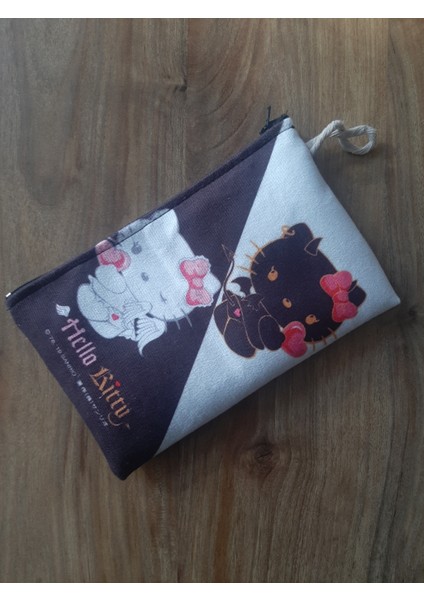 Hello Kity Devil And Angel Desenli Tasarım Kalaemlik - Cüzdan