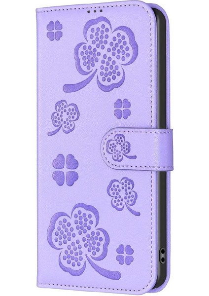 Samsung Galaxy S23 Fe 5g Yonca Çiçek Çok Renkli Pu Cüzdan Için Flip Case (Yurt Dışından)