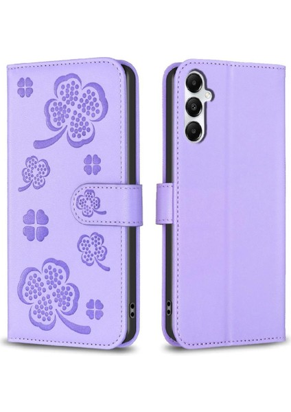 Samsung Galaxy S23 Fe 5g Yonca Çiçek Çok Renkli Pu Cüzdan Için Flip Case (Yurt Dışından)