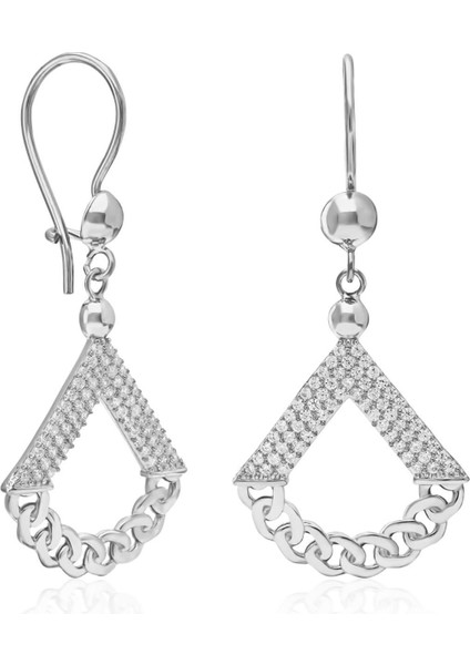 Üçgen Model Taşlı Küpe fiyatları