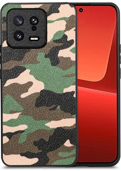 Xiaomi 13 Camo Tasarım Anti Damla Hafif Kablosuz Şarj Için Kılıf (Yurt Dışından)