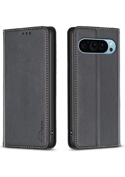 Google Pixel 9 Pro Pu Deri Iş Çoklu Kart Yuvası Için Flip Case (Yurt Dışından)