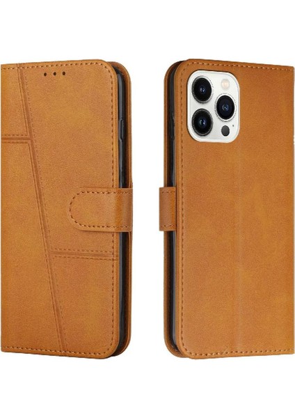 IPhone 16 Için Flip Case Pro Pu Deri Yan Toka Kart Ekleme Tam (Yurt Dışından)