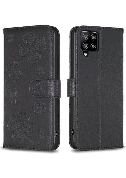 Samsung Galaxy Flip 5g Kart Yuvaları Için Flip Case Tutucu Kickstand Yonca Pu (Yurt Dışından)