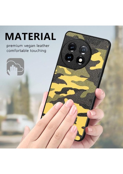 Mays Boutique Oneplus 11 Camo Tasarım Hafif Anti Damla Kablosuz Şarj Için Kılıf (Yurt Dışından)