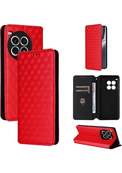 Oneplus Ace 3 Pro Için Flip Case Manyetik Kapatma Cüzdan Pu Deri Kart (Yurt Dışından)