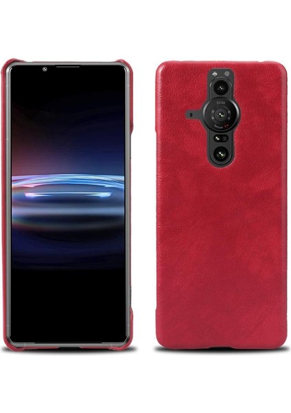 Sony Xperia Pro-I Koruyucu Kapak Için Retro Kılıf Lychee Desen Retro (Yurt Dışından)