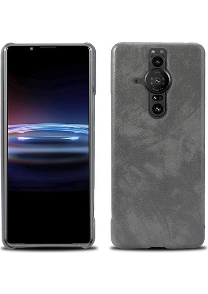 Sony Xperia Pro-I Koruyucu Kapak Için Retro Kılıf Lychee Desen Retro (Yurt Dışından)