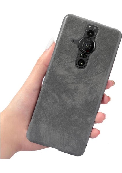 Sony Xperia Pro-I Koruyucu Kapak Için Retro Kılıf Lychee Desen Retro (Yurt Dışından) indirimleri