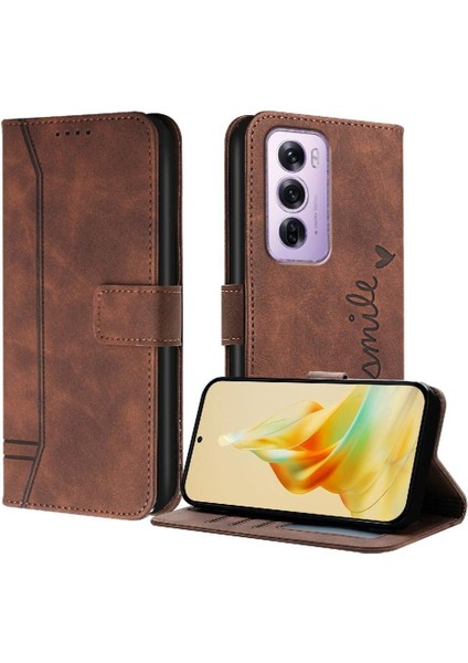 Oppo Phone 12 Pro 5g Için Telefon Kılıfı El Kayışı Flip Folio Cüzdan Pu Deri (Yurt Dışından)