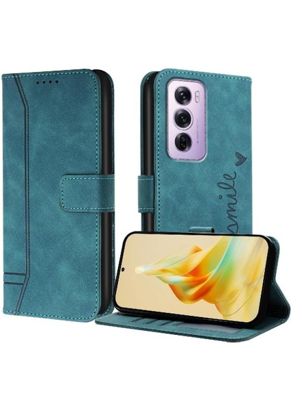 Oppo Phone 12 Pro 5g Için Telefon Kılıfı El Kayışı Flip Folio Cüzdan Pu Deri (Yurt Dışından)