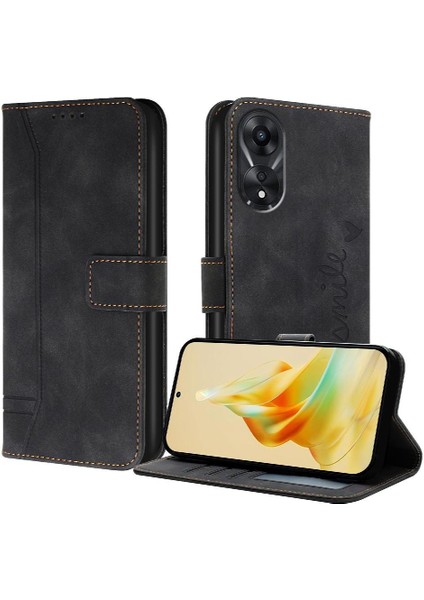 Oppo A78 4g Için Telefon Kılıfı Pu Deri Flip Folio Cüzdan El Kayışı Kapatma (Yurt Dışından) indirimleri