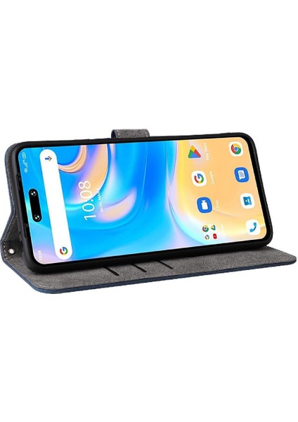 Umidigi G6 5g Flip Için Kılıf Folio Cüzdan Pu Deri Rfıd Engelleme Manyetik (Yurt Dışından)