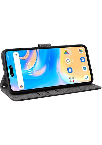 Umidigi G6 5g Flip Için Kılıf Folio Cüzdan Pu Deri Rfıd Engelleme Manyetik (Yurt Dışından)