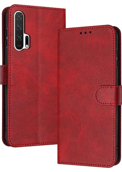 Toka Pu ile Kart Yuvası ile Onur 20 Pro Saf Renk Için Flip Case (Yurt Dışından)