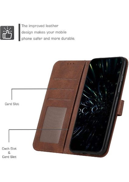 IPhone 16 Için Flip Case Pro Max Kart Ekleme Pu Deri Kickstand Tam (Yurt Dışından)