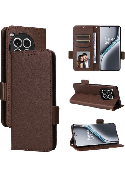 Oneplus Ace 3 Pro Için Flip Case Yan Toka Cüzdan Kart Yuvaları Tutucu Pu (Yurt Dışından)