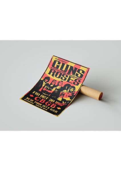 512 Art Design Guns Roses Müzik Duvar Dekor Poster 30 x 42 Çerçevesiz