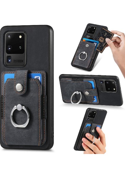 Samsung Galaxy S20 Ultra Standı Crad Yuvası Manyetik Araç Montaj Halkası (Yurt Dışından)