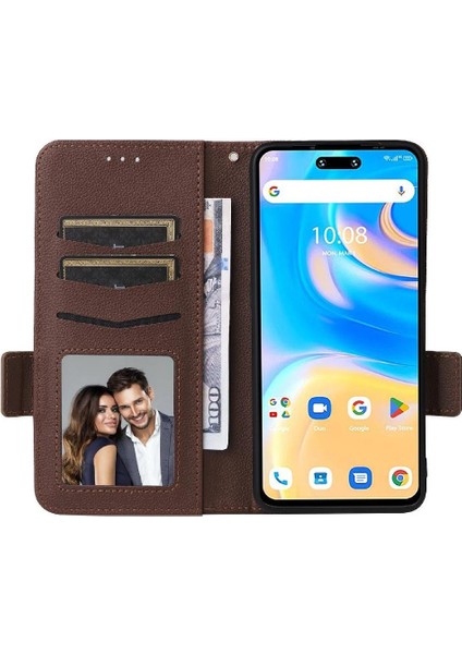 Umidigi G6 5g Cüzdan Için Flip Case Manyetik Kart Yuvaları Tutucu Pu Deri (Yurt Dışından)