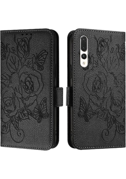 Kredi Kartı Yuvası ile Huawei P20 Pro Için Kılıf Pu Deri Manyetik Cüzdan (Yurt Dışından)