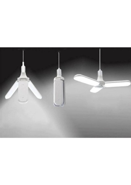 Beyaz 3 Kollu Katlanabilir LED Ampul