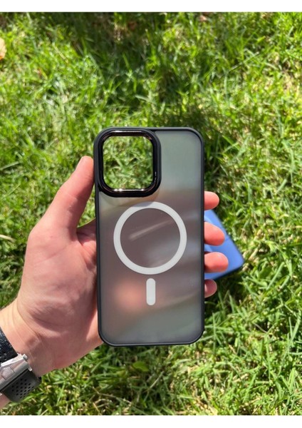 Iphone 15 Pro Magsafe Uyumlu Mat Krom Telefon Kılıfı