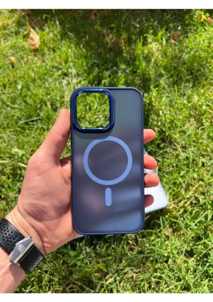 Iphone 15 Pro Magsafe Uyumlu Mat Krom Telefon Kılıfı