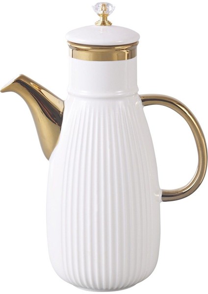 Violet Gold Detaylı Kristal Kapaklı Porselen Yağlık Yağdanlık Sirkelik