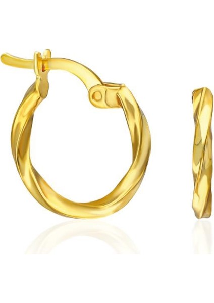 Çift Katlı Halka Küpe