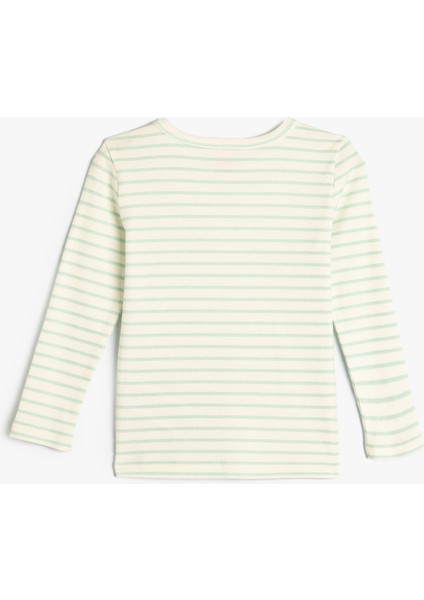 Tişört Uzun Kollu Bisiklet Yaka Ribanalı Pamuklu fiyatları