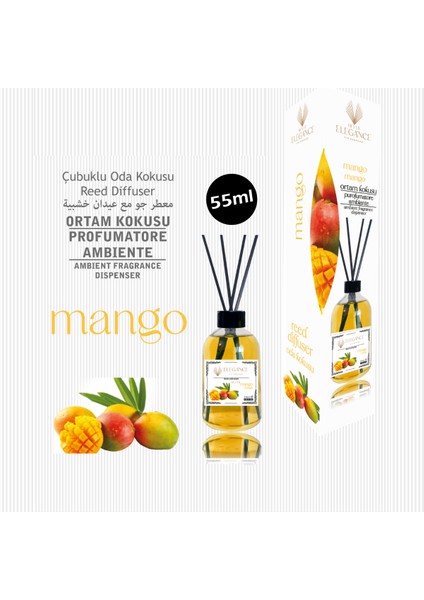 Mango Reed Diffuser Bambu Cubuklu Oda Kokusu 55 ml