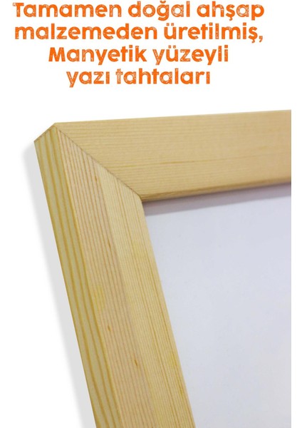 Manyetik Ahşap Yazı Tahtası - 65 x 87 cm Ebat - Ev Şekilli - Boyanabilir - Dekoratif