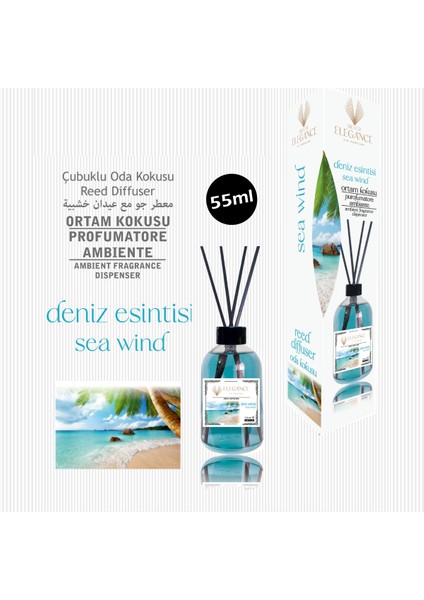 Deniz Esintisi Reed Diffuser Bambu Çubuklu Oda Kokusu 55 ml