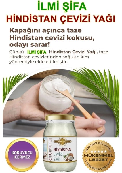 Hindistan Cevizi Yağı %100 Doğal Soğuk Sıkım 320 gr