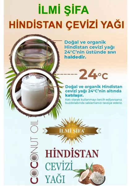 Hindistan Cevizi Yağı %100 Doğal Soğuk Sıkım 320 gr