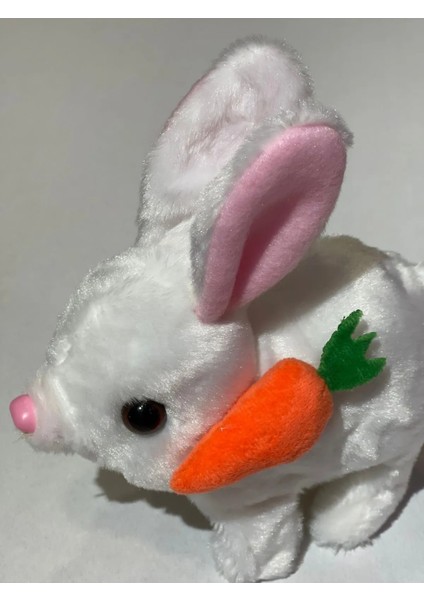 Newayer Elektronik Pilli Sesli Zıplayan Hareketli Havuçlu Peluş Tavşan 18X17 cm fiyatları