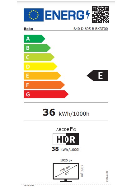 B40 D 695 B 40" 101 Ekran Uydu Alıcılı Full HD Smart LED TV