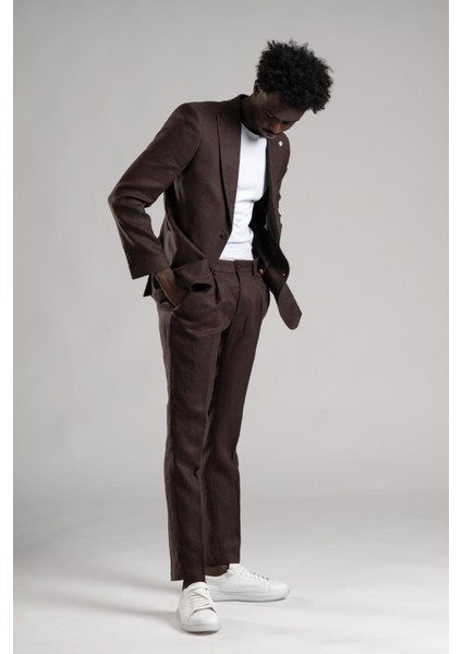 Regular Fit Yarım Astarlı %100 Linen (Keten) Kumaş Takım Elbise modelleri