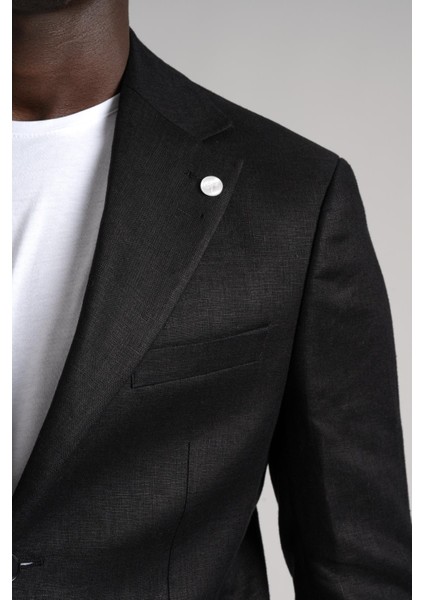 Regular Fit Yarım Astarlı %100 Linen (Keten) Kumaş Takım Elbise