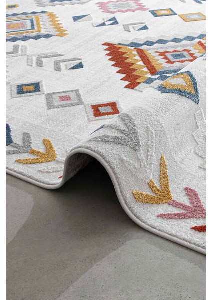 Roma Beyaz Halı Yumuşak Oturma Odası Salon Çocuk Odası Mutfak Halısı F368B modelleri