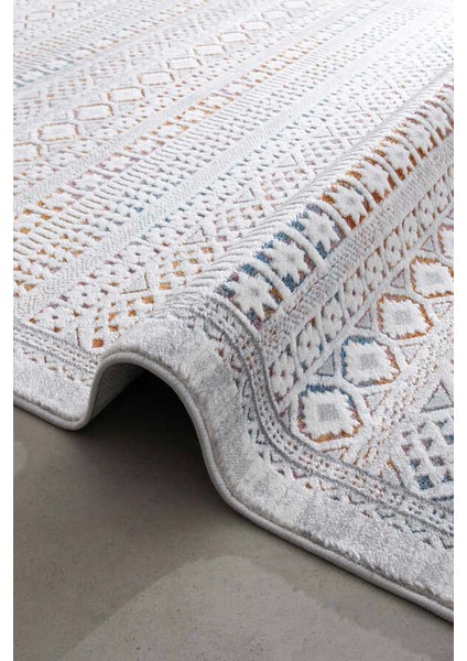 Paradise Beyaz Mavi Halı Yumuşak Oturma Odası Salon Çocuk Odası Mutfak Halısı M0145 modelleri