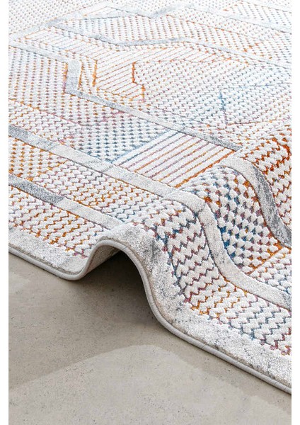 Paradise Beyaz Mavi Halı Yumuşak Oturma Odası Salon Çocuk Odası Mutfak Halısı M0146 modelleri