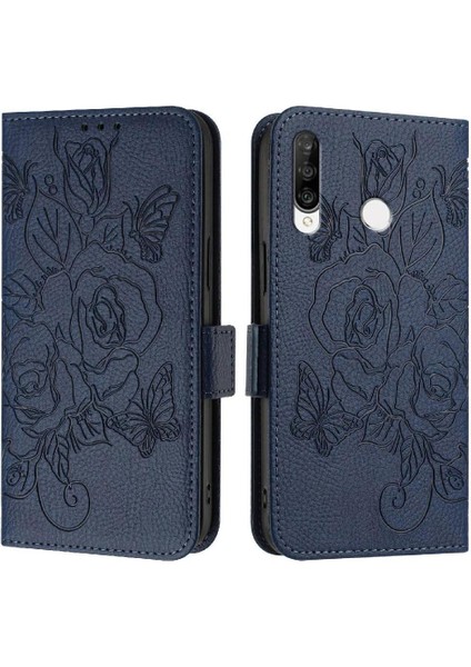 Kredi Kartı Yuvası Pu Deri ile Huawei P30 Lite Manyetik Cüzdan Için Kılıf (Yurt Dışından)