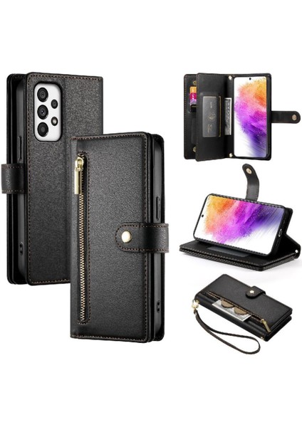 Samsung Galaxy A73 5g Çok Fonksiyonlu Kart Yuvaları Kickstand Için Flip Case (Yurt Dışından)