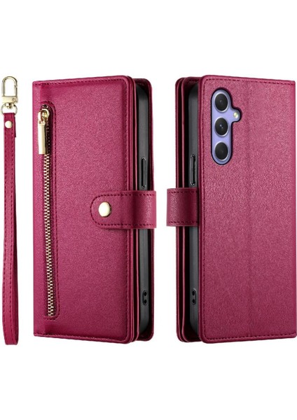 Samsung Galaxy A54 5g Bilek Kayışı Cüzdan Bölmesi Kartı Için Flip Case (Yurt Dışından)