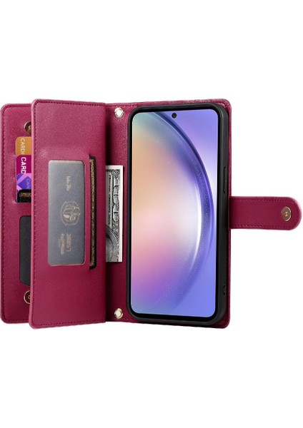 Samsung Galaxy A54 5g Bilek Kayışı Cüzdan Bölmesi Kartı Için Flip Case (Yurt Dışından)